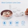 BWQJKUO Portable Round Pomeranians Puppies And Point Printed Contact Lens Case Is Stylish And Compact, Easy to Carry And Protects Lenses. view 3