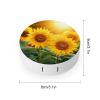 BWQJKUO Portable Round Sunflower Flowers Printed Contact Lens Case Is Stylish And Compact, Easy to Carry And Protects Lenses. view 2