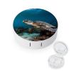 BWQJKUO Portable Round Sea Turtle Printed Contact Lens Case Is Stylish And Compact, Easy to Carry And Protects Lenses. view 1