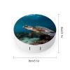 BWQJKUO Portable Round Sea Turtle Printed Contact Lens Case Is Stylish And Compact, Easy to Carry And Protects Lenses. view 2