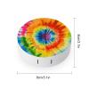 BWQJKUO Portable Round Tie Dye Printed Contact Lens Case Is Stylish And Compact, Easy to Carry And Protects Lenses. view 2