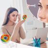 BWQJKUO Portable Round Tie Dye Printed Contact Lens Case Is Stylish And Compact, Easy to Carry And Protects Lenses. view 4