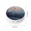 BWQJKUO Portable Round Rain Drops on Glass Printed Contact Lens Case Is Stylish And Compact, Easy to Carry And Protects Lenses. view 2