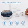 BWQJKUO Portable Round Rain Drops on Glass Printed Contact Lens Case Is Stylish And Compact, Easy to Carry And Protects Lenses. view 3