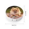 BWQJKUO Portable Round Short-haired Pomeranian Printed Contact Lens Case Is Stylish And Compact, Easy to Carry And Protects Lenses. view 2