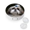 BWQJKUO Portable Round Shih Tzu Dog Printed Contact Lens Case Is Stylish And Compact, Easy to Carry And Protects Lenses. view 1