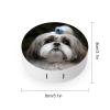 BWQJKUO Portable Round Shih Tzu Dog Printed Contact Lens Case Is Stylish And Compact, Easy to Carry And Protects Lenses. view 2