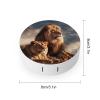 BWQJKUO Portable Round Two Lions Printed Contact Lens Case Is Stylish And Compact, Easy to Carry And Protects Lenses. view 2
