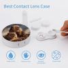 BWQJKUO Portable Round Two Lions Printed Contact Lens Case Is Stylish And Compact, Easy to Carry And Protects Lenses. view 3