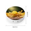 BWQJKUO Portable Round Potato Chips Printed Contact Lens Case Is Stylish And Compact, Easy to Carry And Protects Lenses. view 2