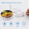 BWQJKUO Portable Round Potato Chips Printed Contact Lens Case Is Stylish And Compact, Easy to Carry And Protects Lenses. view 3