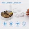 BWQJKUO Portable Round Running German Shepherd Dog Printed Contact Lens Case Is Stylish And Compact, Easy to Carry And Protects Lenses. view 3