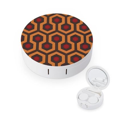 BWQJKUO Portable Round Shining Overlook Printed Contact Lens Case Is Stylish And Compact, Easy to Carry And Protects Lenses.