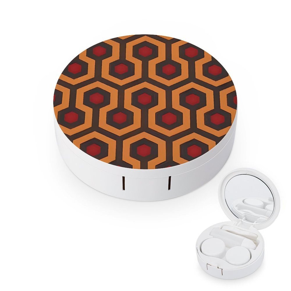 BWQJKUO Portable Round Shining Overlook Printed Contact Lens Case Is Stylish And Compact, Easy to Carry And Protects Lenses.