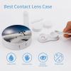 BWQJKUO Portable Round Ski Lift at Sunshine Printed Contact Lens Case Is Stylish And Compact, Easy to Carry And Protects Lenses. view 3