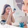 BWQJKUO Portable Round Ski Lift at Sunshine Printed Contact Lens Case Is Stylish And Compact, Easy to Carry And Protects Lenses. view 4