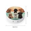 BWQJKUO Portable Round Poodles Dogs Printed Contact Lens Case Is Stylish And Compact, Easy to Carry And Protects Lenses. view 2