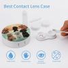 BWQJKUO Portable Round Poodles Dogs Printed Contact Lens Case Is Stylish And Compact, Easy to Carry And Protects Lenses. view 3