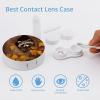 BWQJKUO Portable Round Raccoon in The Fall Tree Hole Printed Contact Lens Case Is Stylish And Compact, Easy to Carry And Protects Lenses. view 3