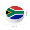 BWQJKUO Portable Round South Africa Flag Printed Contact Lens Case Is Stylish And Compact, Easy to Carry And Protects Lenses. view 2