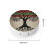 BWQJKUO Portable Round Tree of Life Palestinian Flag Printed Contact Lens Case Is Stylish And Compact, Easy to Carry And Protects Lenses. view 2