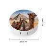BWQJKUO Portable Round Pyramid Camel Printed Contact Lens Case Is Stylish And Compact, Easy to Carry And Protects Lenses. view 2