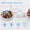 BWQJKUO Portable Round Pyramid Camel Printed Contact Lens Case Is Stylish And Compact, Easy to Carry And Protects Lenses. view 3