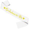 New Grandmother White Satin Sash Gifts for Grandma to Be Baby Shower Decorations Baby Announcement Party Supplies Decorations Accessories Favors for Grandmother to Be Gender Reveal Party view 1