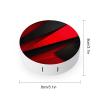 BWQJKUO Portable Round Red Black Printed Contact Lens Case Is Stylish And Compact, Easy to Carry And Protects Lenses. view 2