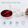 BWQJKUO Portable Round Red Black Printed Contact Lens Case Is Stylish And Compact, Easy to Carry And Protects Lenses. view 3