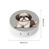 BWQJKUO Portable Round Shih Tzu Dog Printed Contact Lens Case Is Stylish And Compact, Easy to Carry And Protects Lenses. view 2