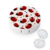BWQJKUO Portable Round Red Ladybug Printed Contact Lens Case Is Stylish And Compact, Easy to Carry And Protects Lenses. view 1