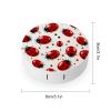 BWQJKUO Portable Round Red Ladybug Printed Contact Lens Case Is Stylish And Compact, Easy to Carry And Protects Lenses. view 2