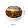 BWQJKUO Portable Round Saguaros at Sunset Printed Contact Lens Case Is Stylish And Compact, Easy to Carry And Protects Lenses. view 2