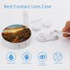 BWQJKUO Portable Round Saguaros at Sunset Printed Contact Lens Case Is Stylish And Compact, Easy to Carry And Protects Lenses. view 3