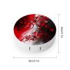 BWQJKUO Portable Round Red Black White Abstract Printed Contact Lens Case Is Stylish And Compact, Easy to Carry And Protects Lenses. view 2