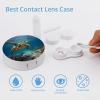 BWQJKUO Portable Round Sea Turtle Printed Contact Lens Case Is Stylish And Compact, Easy to Carry And Protects Lenses. view 3