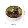 BWQJKUO Portable Round Raccoon Printed Contact Lens Case Is Stylish And Compact, Easy to Carry And Protects Lenses. view 2