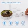 BWQJKUO Portable Round Raccoon Printed Contact Lens Case Is Stylish And Compact, Easy to Carry And Protects Lenses. view 3