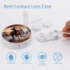 BWQJKUO Portable Round Running Horses Printed Contact Lens Case Is Stylish And Compact, Easy to Carry And Protects Lenses. view 3