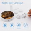 BWQJKUO Portable Round Retro Bookshelf Printed Contact Lens Case Is Stylish And Compact, Easy to Carry And Protects Lenses. view 3