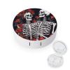 BWQJKUO Portable Round Rose And Skeleton Printed Contact Lens Case Is Stylish And Compact, Easy to Carry And Protects Lenses. view 1