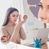 BWQJKUO Portable Round Red White Mushroom Printed Contact Lens Case Is Stylish And Compact, Easy to Carry And Protects Lenses. view 4