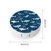 BWQJKUO Portable Round Sharksm Printed Contact Lens Case Is Stylish And Compact, Easy to Carry And Protects Lenses. view 2