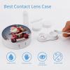 BWQJKUO Portable Round Santa Claus on Scooter Printed Contact Lens Case Is Stylish And Compact, Easy to Carry And Protects Lenses. view 3