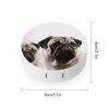 BWQJKUO Portable Round Pug Dog Printed Contact Lens Case Is Stylish And Compact, Easy to Carry And Protects Lenses. view 2