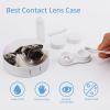 BWQJKUO Portable Round Pug Dog Printed Contact Lens Case Is Stylish And Compact, Easy to Carry And Protects Lenses. view 3