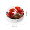 BWQJKUO Portable Round Poppy Flowers Vivid Petals Printed Contact Lens Case Is Stylish And Compact, Easy to Carry And Protects Lenses. view 2