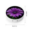 BWQJKUO Portable Round Purple Daisy Printed Contact Lens Case Is Stylish And Compact, Easy to Carry And Protects Lenses. view 2
