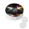 BWQJKUO Portable Round Rock Band Stage Printed Contact Lens Case Is Stylish And Compact, Easy to Carry And Protects Lenses. view 1